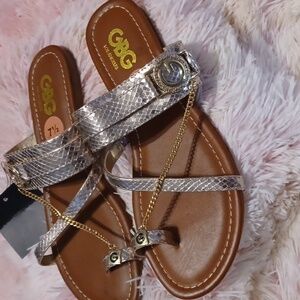 GBG Los Angeles Gold Sandals